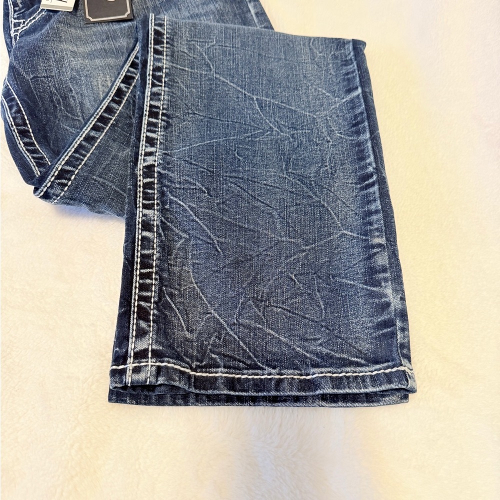 True Luck Jeans - Men's Dark Wash Bootcut Jeans - Picture 11 of 11